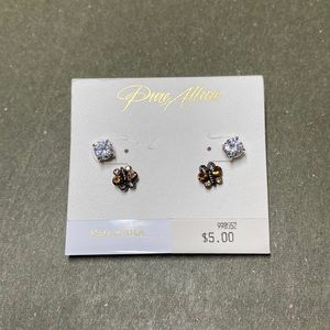 Vintage Rhinestones Earrings - pierced